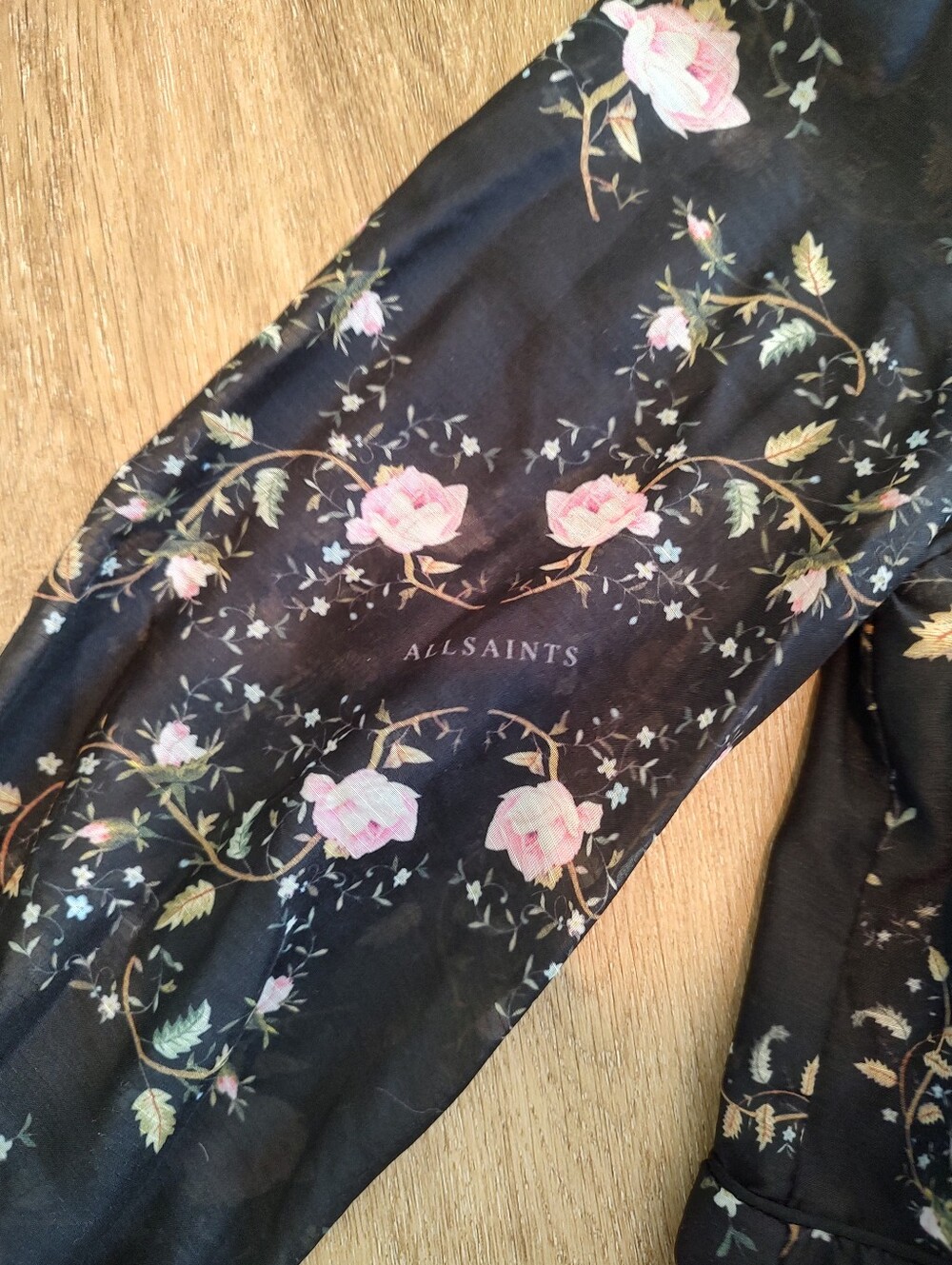 All Saints Mindy Oto Floral Women’s Mini Tiered Trapeze Dress Size 6 - Picture 15 of 16